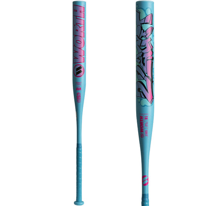Worth 2 Legit XL USSSA slowpitch bat 13 inch barrel blue pink