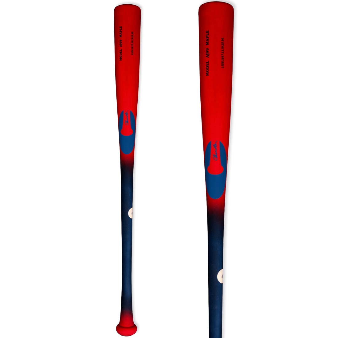 Chandler AJ99 Youth balanced maple wood baseball bat long barrel Performance Cut Youth Series