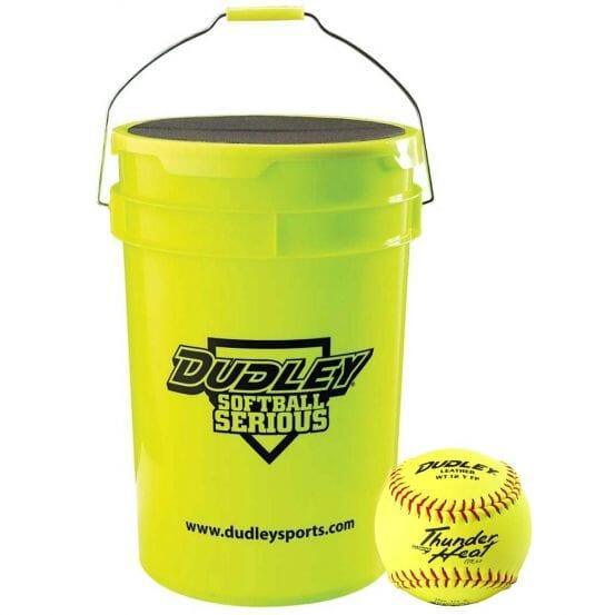 Dudley 12" NFHS Thunder Heat Fastpitch Softball (Dozen) Bucket 4D4805