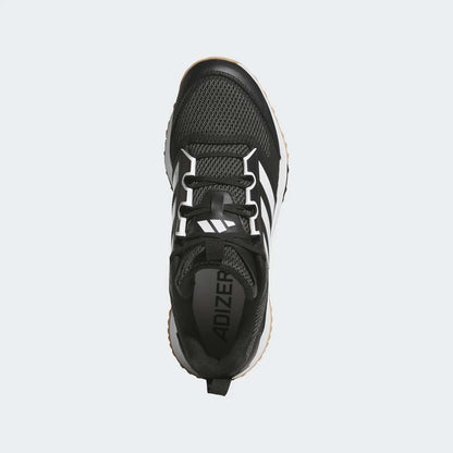 Black Top View of adidas adizero dgt turf trainer baseball shoes white black gum outsole lightstrike cushioning