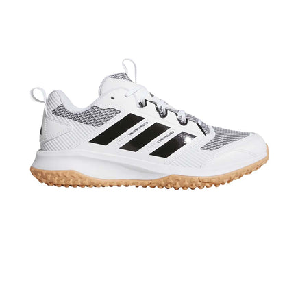 White adidas adizero dgt turf trainer baseball shoes white black gum outsole lightstrike cushioning