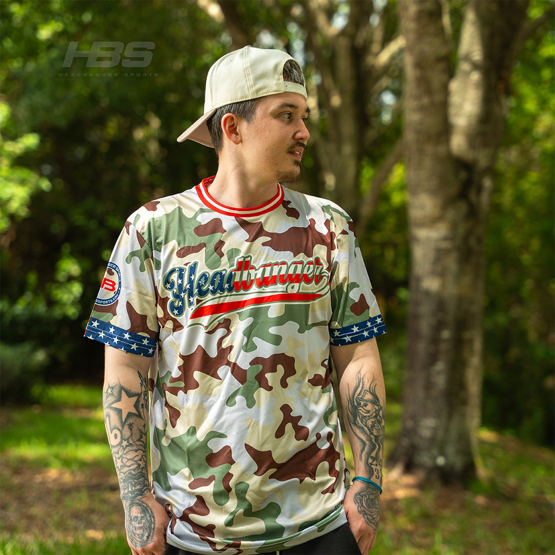 Headbanger Sports Exclusive "American Camo" Short Sleeve Jersey