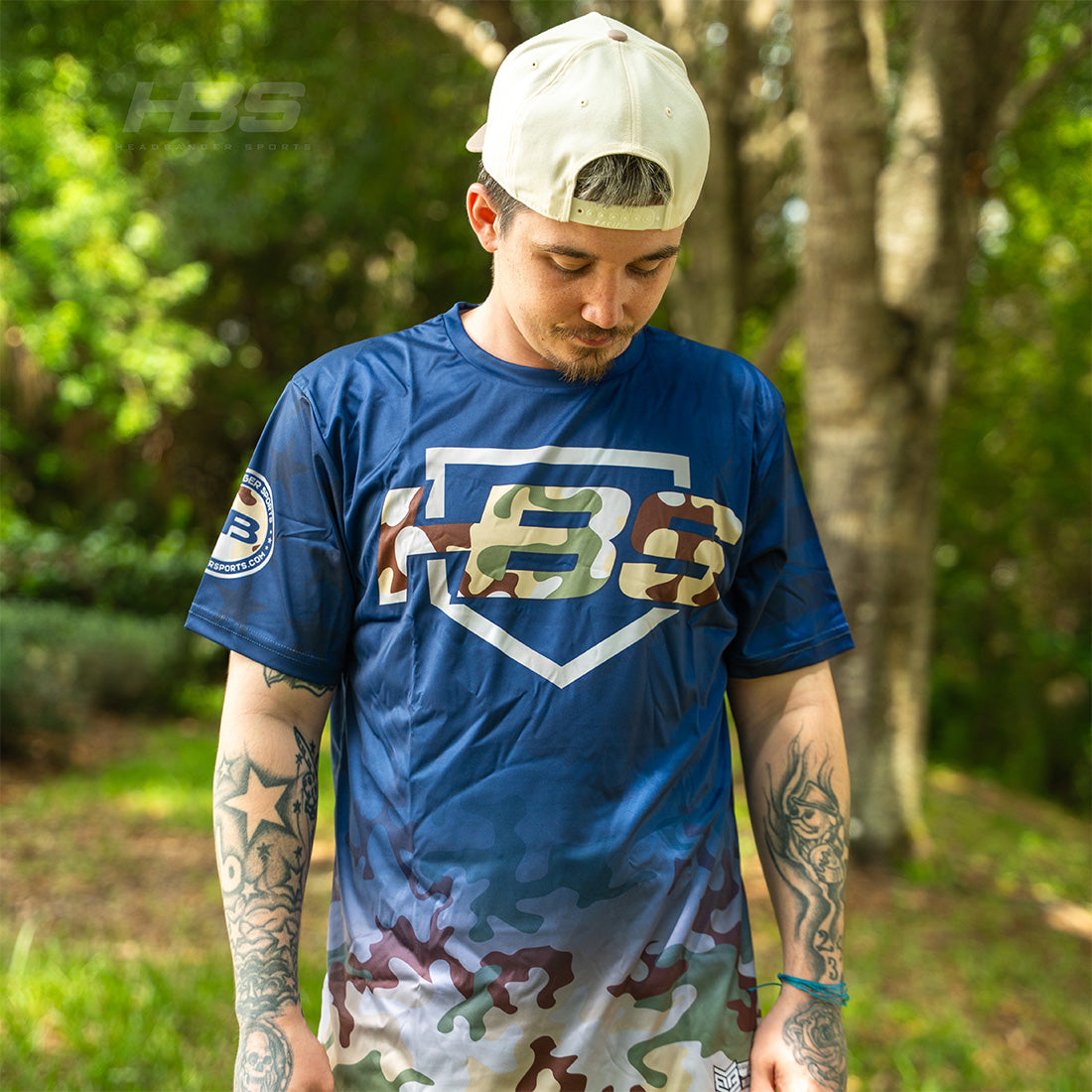Headbanger Sports Exclusive "Camo Fade" Short Sleeve Jersey