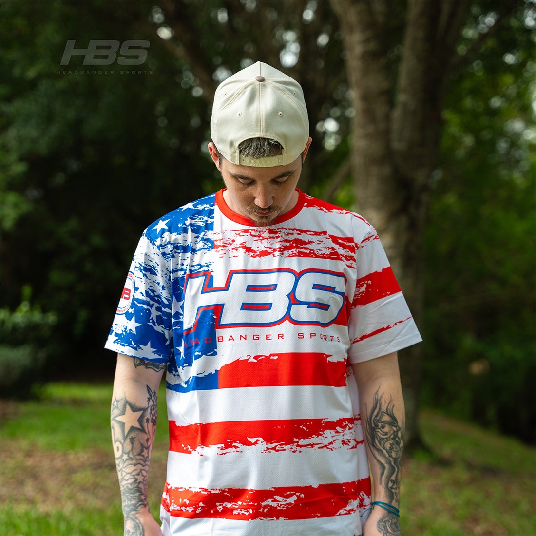 Headbanger Sports Exclusive "USA" Short Sleeve Micro Mesh Jersey