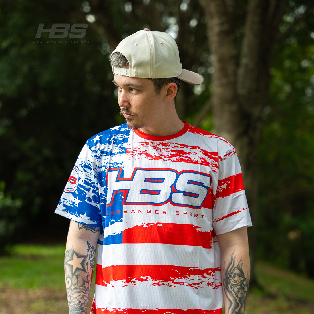 Headbanger Sports Exclusive "USA" Short Sleeve Micro Mesh Jersey