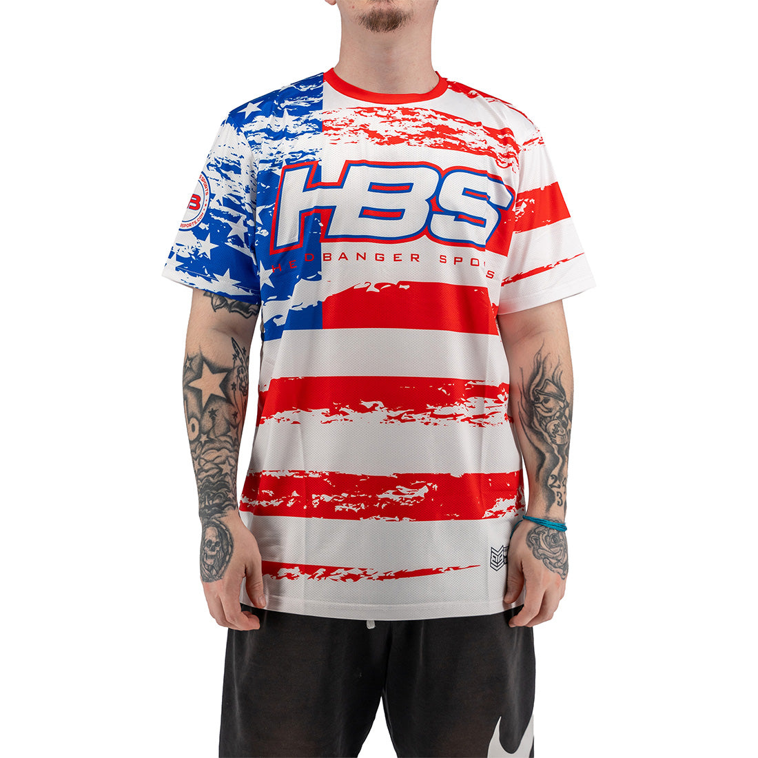 Headbanger Sports Exclusive "USA" Short Sleeve Micro Mesh Jersey