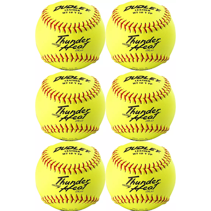 Dudley 12" NFHS Thunder Heat Fastpitch Softballs (1/2 Dozen): 4D147WR
