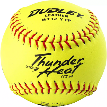 Dudley 12" NFHS Thunder Heat Fastpitch Softballs (1/2 Dozen): 4D147WR