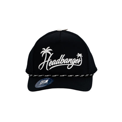 - Headbanger Sports Custom G213PR Palm Tree Script Snapback Hat