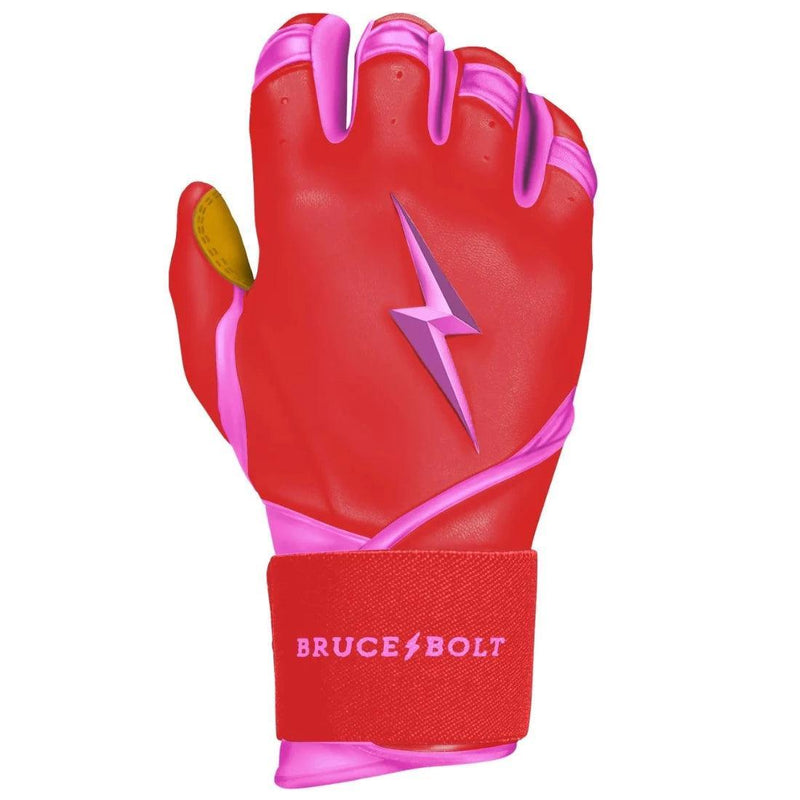 Bruce Bolt PREMIUM PRO BADER Series Long Cuff Batting Glove Pink HB