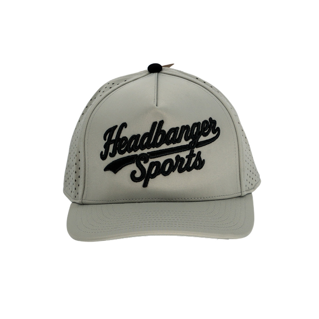 - Headbanger Sports Script 5-Panel Snapback Hat with raised 3D embroidery