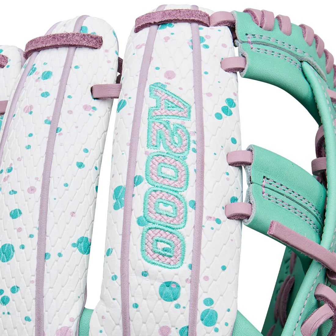 Wilson A2000 FP75SS 11.75" Winter 2025 Fastpitch Infield Glove – White/Seafoam/Lavender, Single Post (3X)