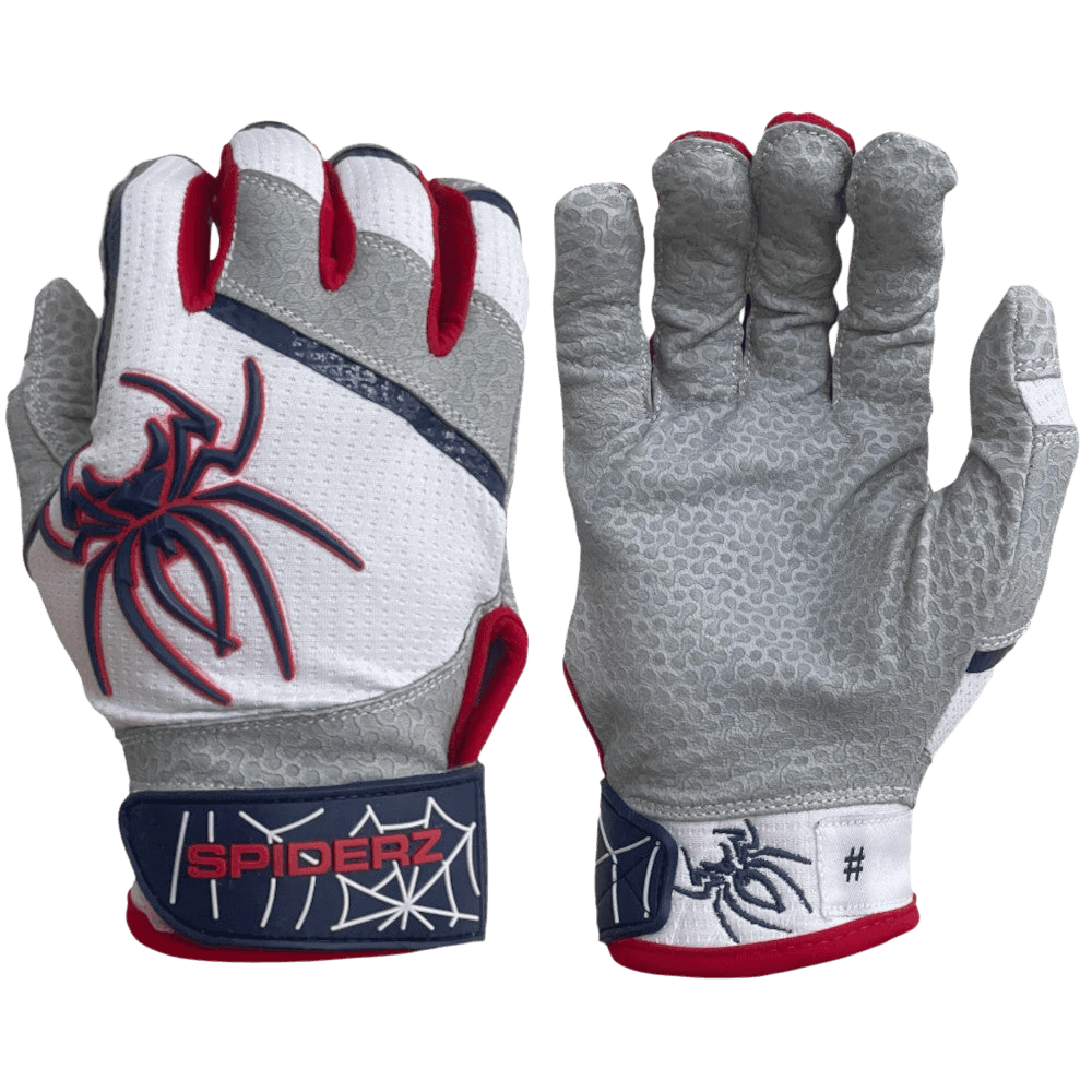 Navy and online red batting gloves