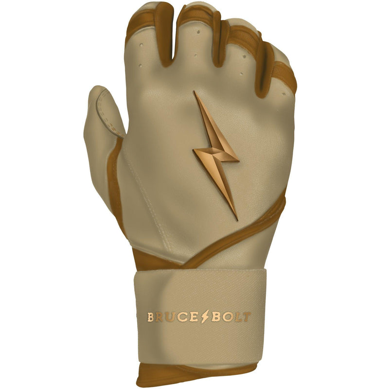 Bruce Bolt PREMIUM PRO Gold Series Batting Gloves Long Cuff HB