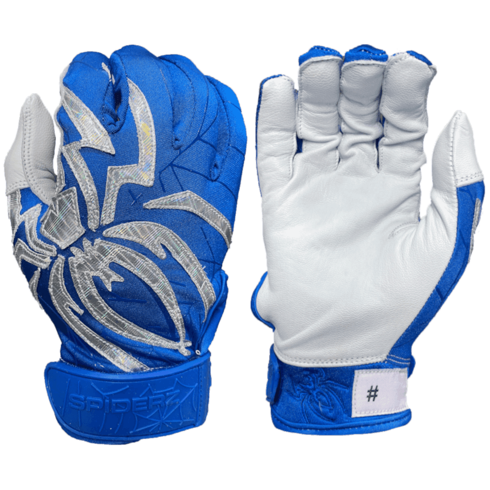 22 Spiderz PRIZM Baseball Softball Batting Gloves Royal Blue