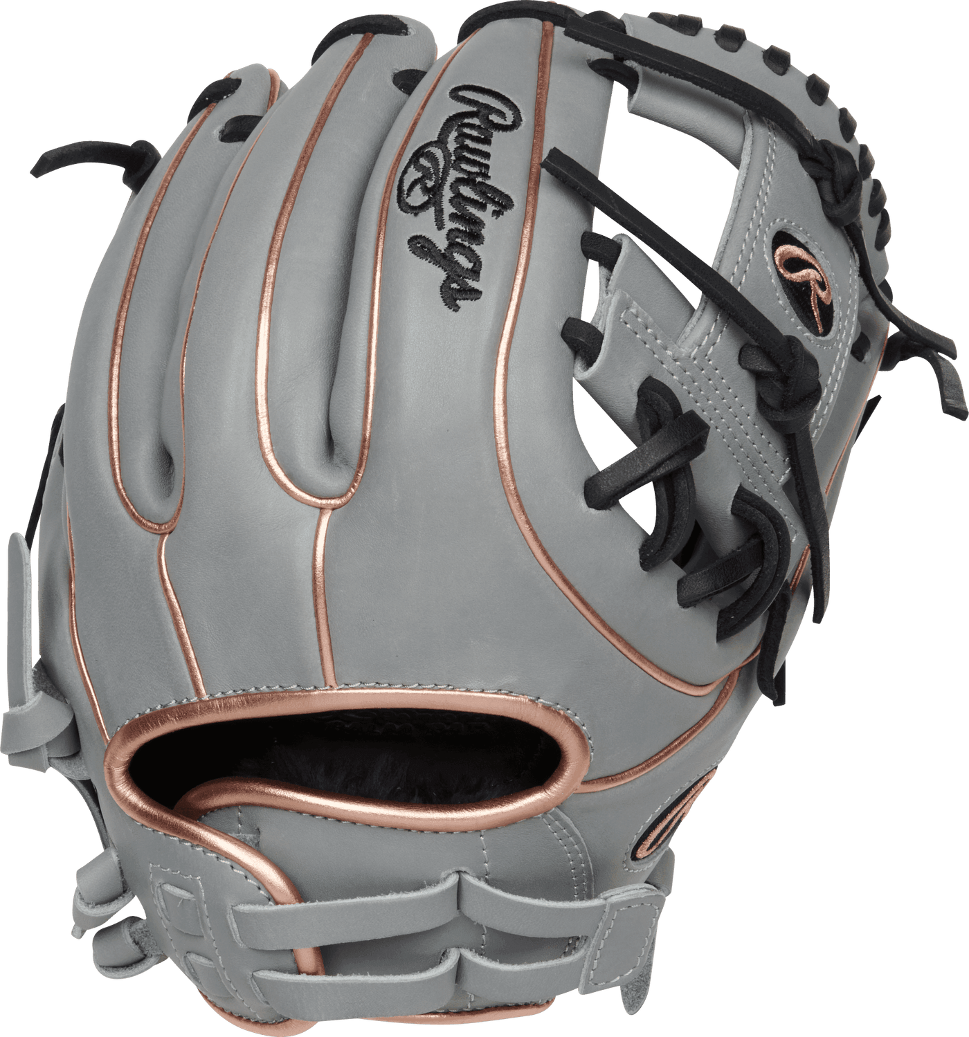 Grey top softball glove