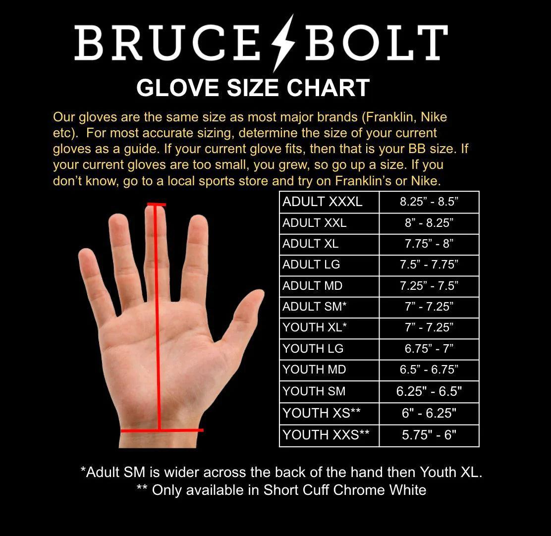 Spiderz batting gloves size chart sales